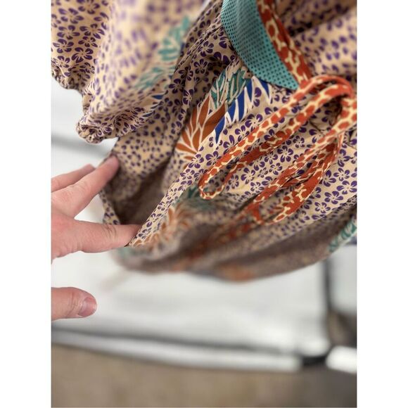 Anthropologie Corey Lynn Calter Floral Print Belted Fluttering Obi Dress Size 6 - Picture 8 of 12